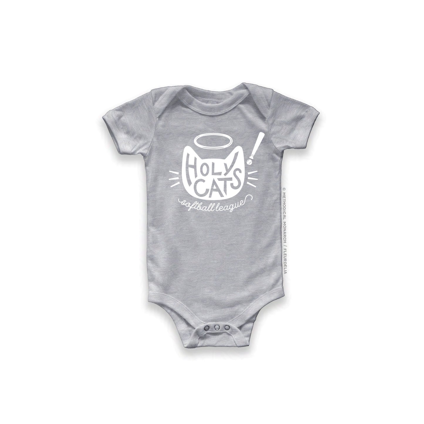 Holy Cats! Softball League - Baby Short-Sleeve Bodysuit