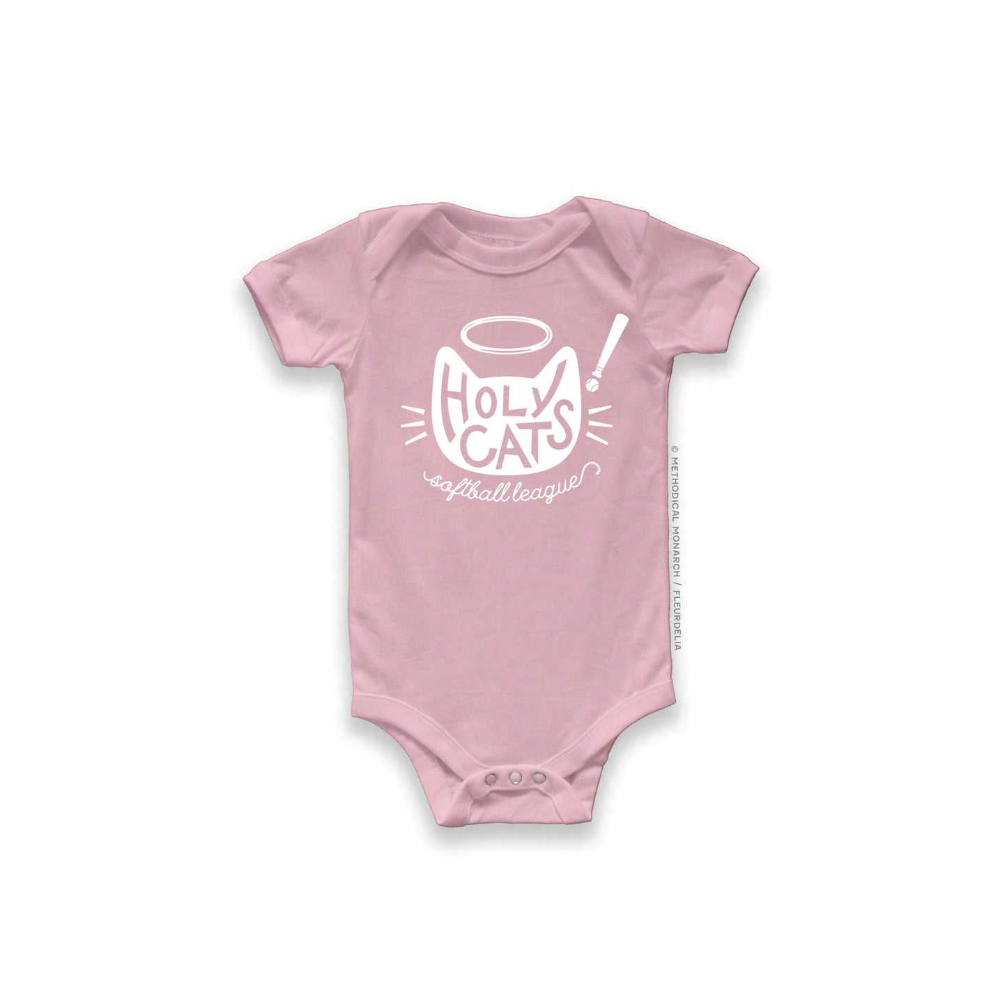 Holy Cats! Softball League - Baby Short-Sleeve Bodysuit