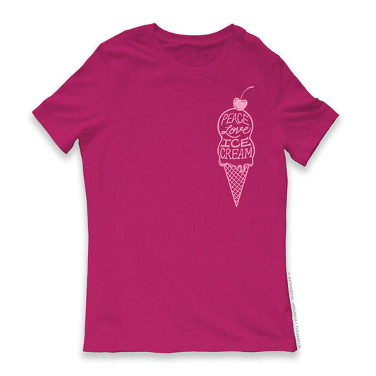 Peace, Love, Ice Cream - Women's Relaxed T-Shirt